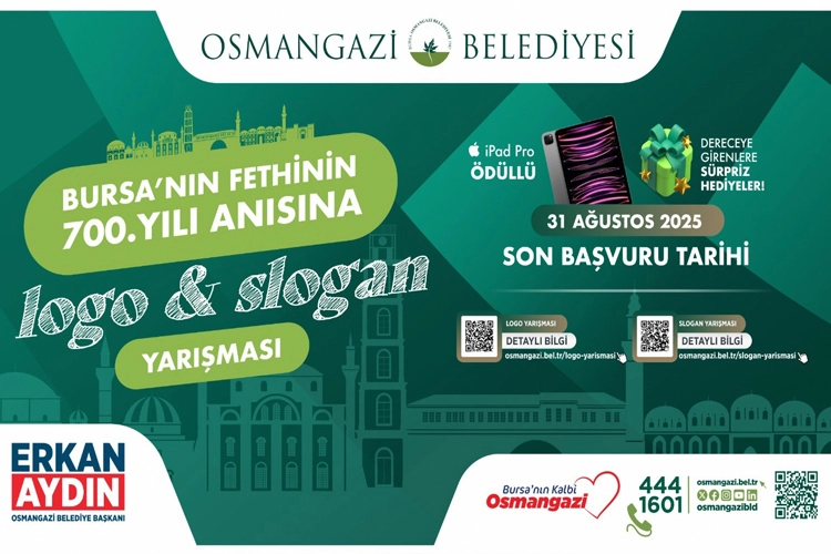 Bursa'da fethin 700’üncü yılına özel Osmangazi'den logo ve slogan yarışması